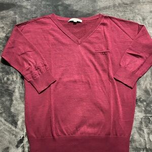 LOFT Burgundy Knit Sweater